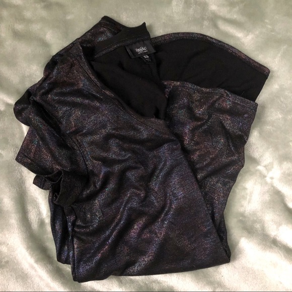 Mossimo Supply Co. Tops - Oil Slick Sparkly Metallic Black Shirt 💫 Mossimo